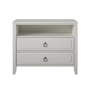 Novogratz Her Majesty 2 Drawer Nightstand - Soft White