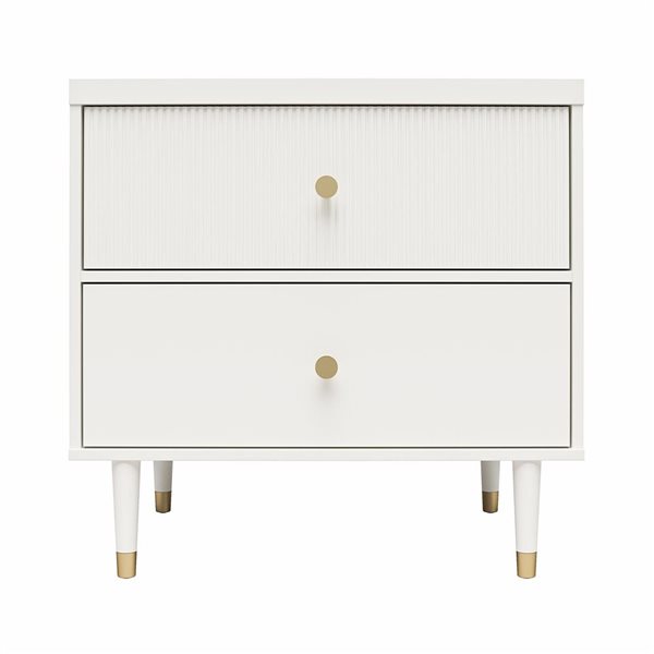 CosmoLiving by Cosmopolitan Elizabeth Nightstand - White