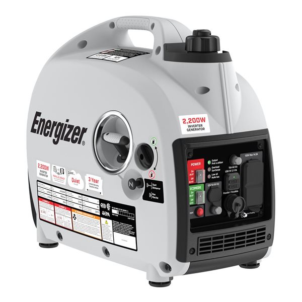 Energizer eZV2200P 2,200W Quiet Inverter Generator with Parallel