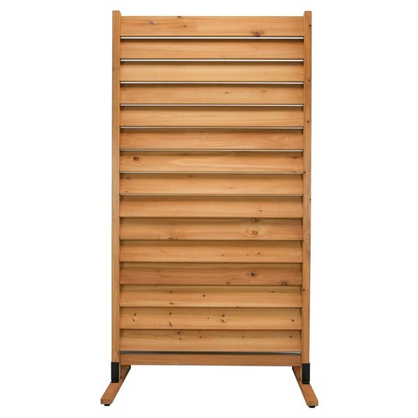 Enclo Privacy Screens Sierra 6 x 3.1-ft Freestanding or Surface Mounted Louvered Wood Fence Panel