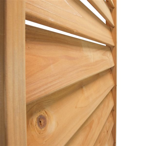Enclo Privacy Screens Sierra 6 x 3.1-ft Freestanding or Surface Mounted Louvered Wood Fence Panel