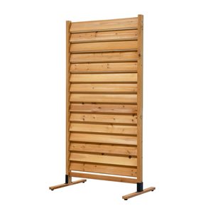 Panneau de clôture en bois à lattes style persienne autoportant ou monté en surface Enclo Sierra 6 x 3,1 pi