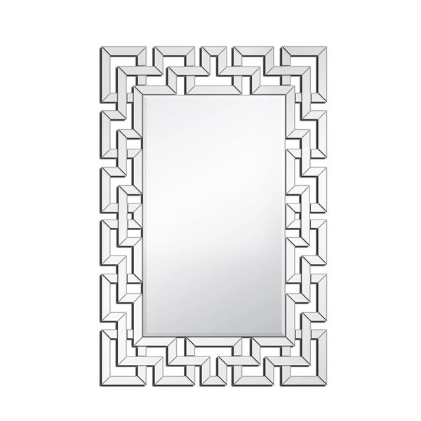 Miroir mural Everlast de A&E Bath & Shower rectangle 24 l. x 35 po h. verre biseauté sans cadre