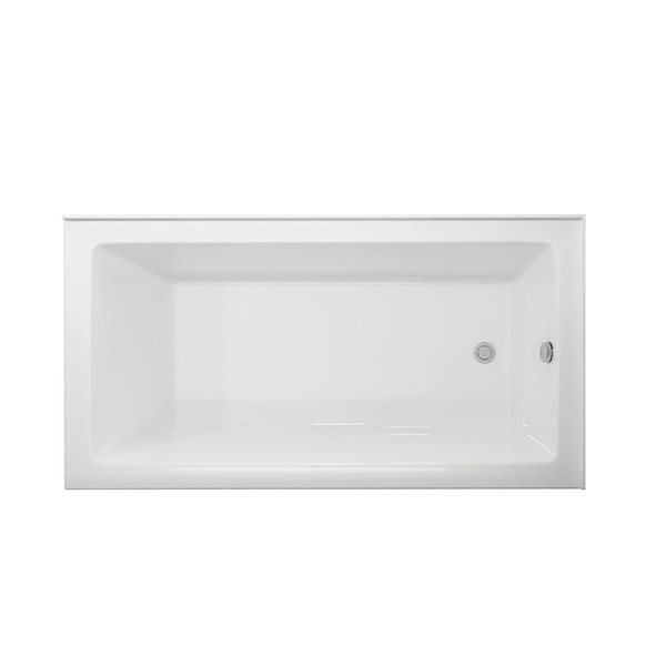 A&E Bath & Shower Sunna 32 W x 60-in L White Acrylic Rectangular Freestanding Right-Corner Bathtub