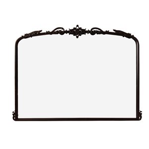 Miroir mural Holm de A&E Bath & Shower 48 l. x 32 po h. forme arquée à cadre métal noir mat