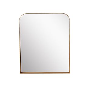 Miroir mural Palanos de A&E Bath & Shower 24 l. x 20 po h. forme arquée à cadre métal doré