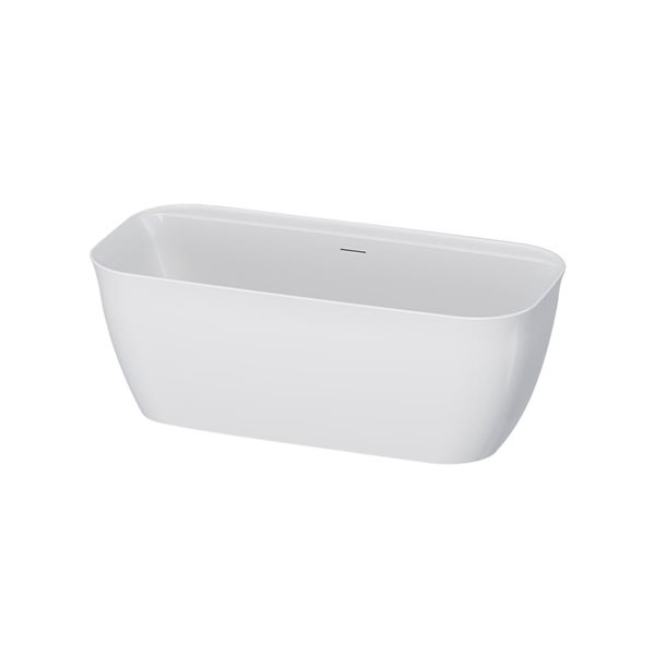 Baignoire autoportante rectangle Panya de A&E Bath & Shower 32 l. x 63 po L. en acrylique blanc