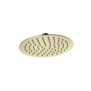 Agua Canada Viva 12-in Brushed Brass Metal Round Showerhead