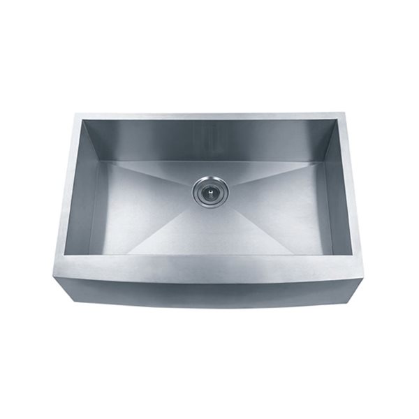 Agua Canada Emira 30-in Stainless Steel Undermount Single Bowl Apron-Front Kitchen Sink