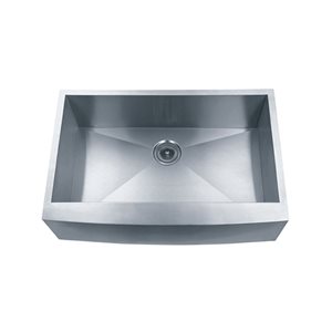 Agua Canada Emira 30-in Stainless Steel Undermount Single Bowl Apron-Front Kitchen Sink