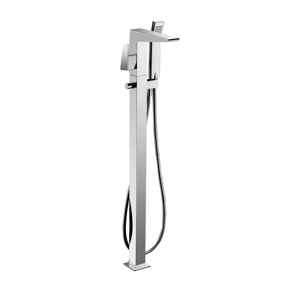 Agua Canada Suki Chrome Single-Handle Freestanding Bathtub Faucet with Hand-Held Shower