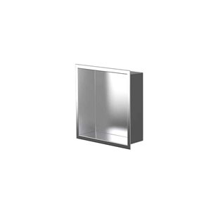 Agua Canada Nicola 12 W x 12 H x 4-in D Stainless Steel 16-Gauge Flush-Mount Bathroom Shower Niche