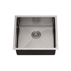 Agua Canada Ennio 20 x 20-in Stainless Steel Undermount Single Bowl Kitchen Sink