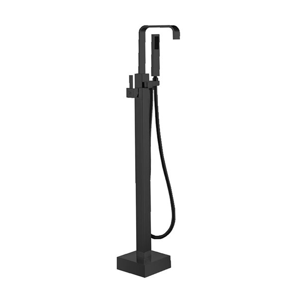 Agua Canada Sakura Matte Black Single-Handle Freestanding Bathtub Faucet with Hand-Held Shower