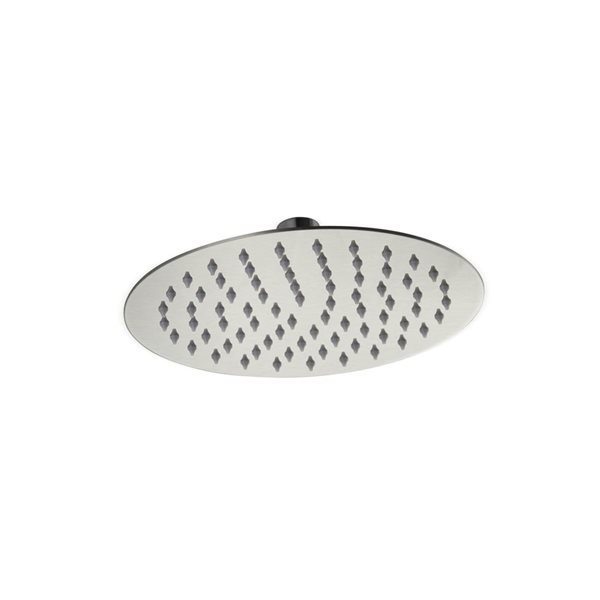 Agua Canada Viva 12-in Brushed Nickel Metal Round Showerhead