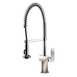 Agua Canada Martinez Brushed Chrome Single-Handle Pull Down Sprayer Kitchen Faucet w/ Ceramic Cartridge