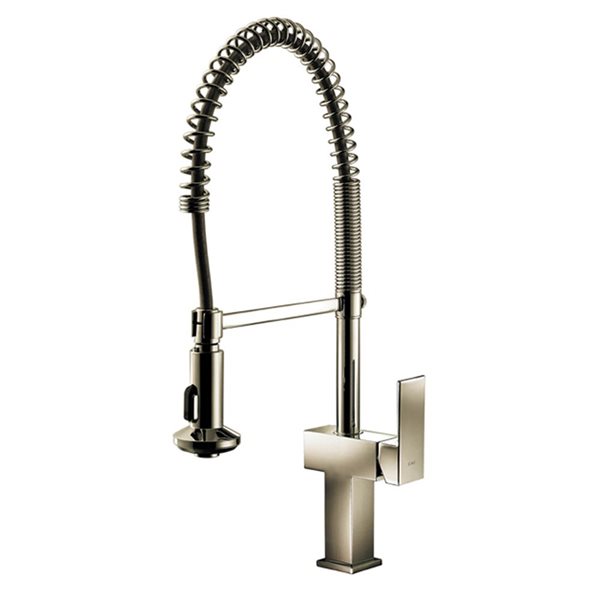 Robinet de cuisine 1 poignée à bec rétractable Martinez de Agua Canada nickel brossé avec cartouche en céramique