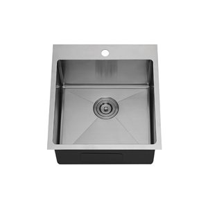 Agua Canada Evocado 14 x 19-in Stainless Steel Dualmount Single Bowl Kitchen Sink