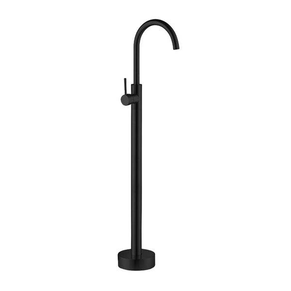 Agua Canada Subito Matte Black Single-Handle Freestanding Bathtub Faucet