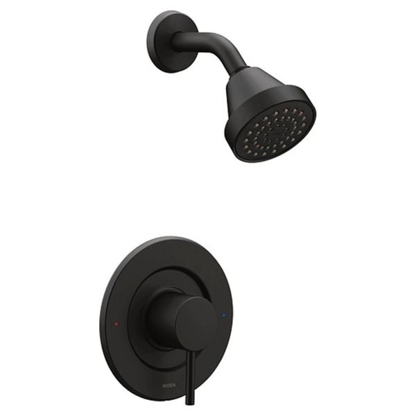 MOEN Align Matte Black Single-Handle Posi-Temp Bathroom Shower Faucet Set - Valve Not Included