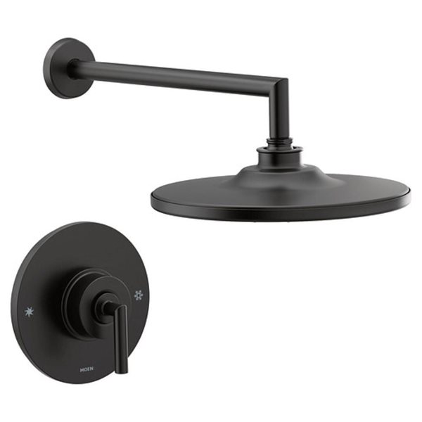 MOEN Arris Matte Black Posi Shower Only Eco-Performance Trim - Valve Sold Separately