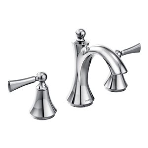 MOEN Wynford 2-Handle 8 to 16-in Chrome Widespread Bathroom Sink Faucet/Tap - Drain Included; Valve Not Included