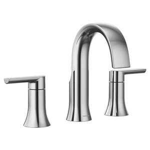 MOEN Doux 2-Handle 8 to 16-in Chrome Widespread Bathroom Sink Faucet/Tap - Drain Included and Valve Not Included