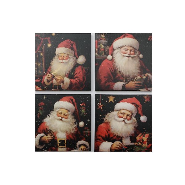 iH casadécor 10 x 10-in Santa Canvas Wall Arts - Set of 4