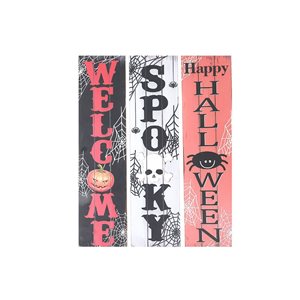 Enseignes murales en bois "Spooky Halloween Welcome" iH casadécor 31,5 po h., ensemble de 3