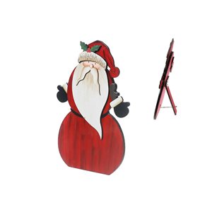 iH casadécor 9.25 L x 0.79 W x 13.58-in H Wooden Santa Tabletop Decoration