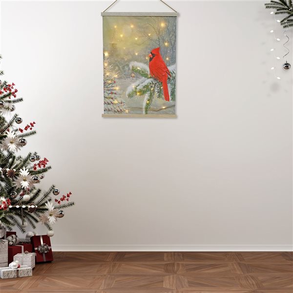 Décoration murale en tissu Cardinal iH casadécor à DEL, 19,65 x 27,6 po