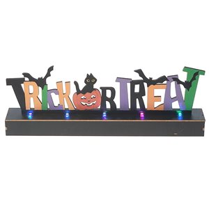 Décoration de table en bois "Trick or Treat" iH casadécor, 11,81 L. x 3,94 po l.