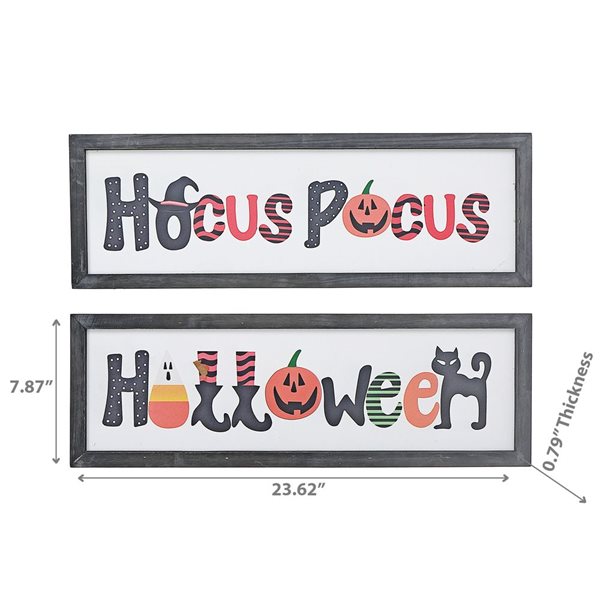 Décorations murales d'Halloween "Hocus Pocus" iH casadécor 23,6 po h., ensemble de 2