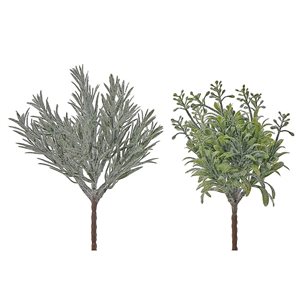 iH casadécor 4.5 W x 8.5-in H Glitter Artificial Plant Stem - Set of 6