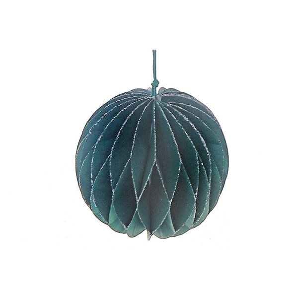 iH casadécor 3.94-in H Green Paper Folding Ball Ornament - Set of 12