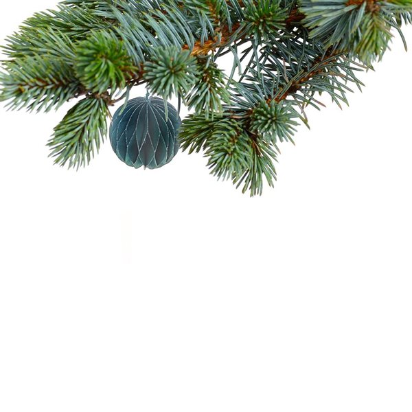iH casadécor 3.94-in H Green Paper Folding Ball Ornament - Set of 12