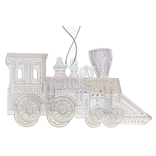 iH casadécor 6.3 L x 2.55-in H Silver Plastic Long Train Ornament - Set of 12