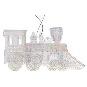 iH casadécor 6.3 L x 2.55-in H Silver Plastic Long Train Ornament - Set of 12