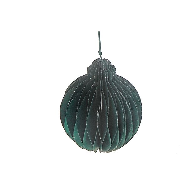 iH casadécor 4.72-in H Green Paper Folding Ball Ornament - Set of 12