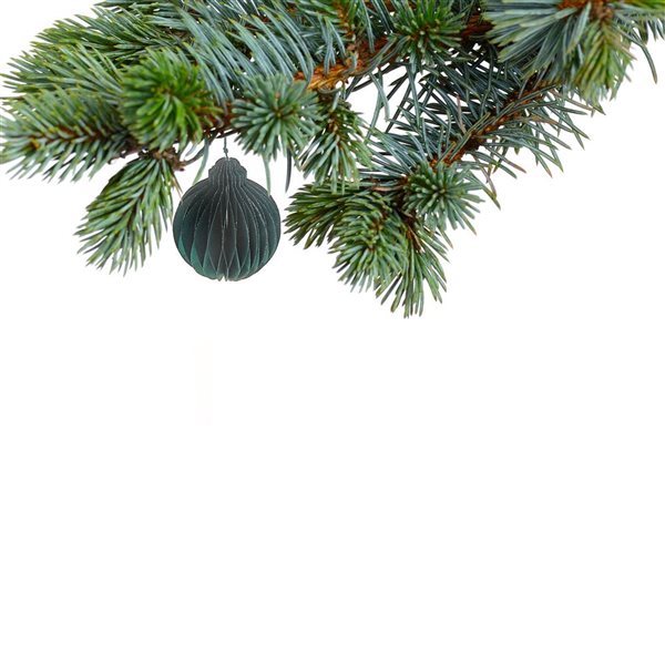 iH casadécor 4.72-in H Green Paper Folding Ball Ornament - Set of 12