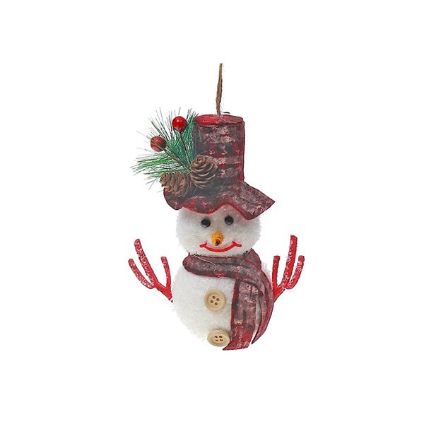 iH casadécor 6.3-in H Foam Snowman Ornament - Set of 12