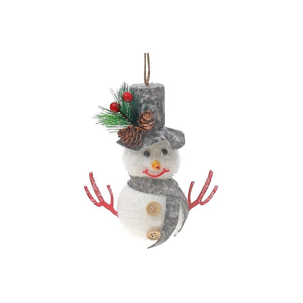 iH casadécor 6.3-in H Foam Snowman Ornament - Set of 12