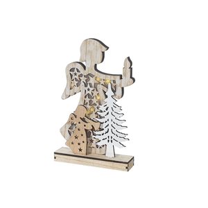 iH casadécor Led Wooden Angel Stand Large