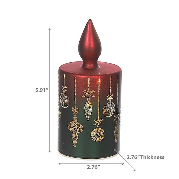 iH casadécor Led Candle Glass Stand Ornament