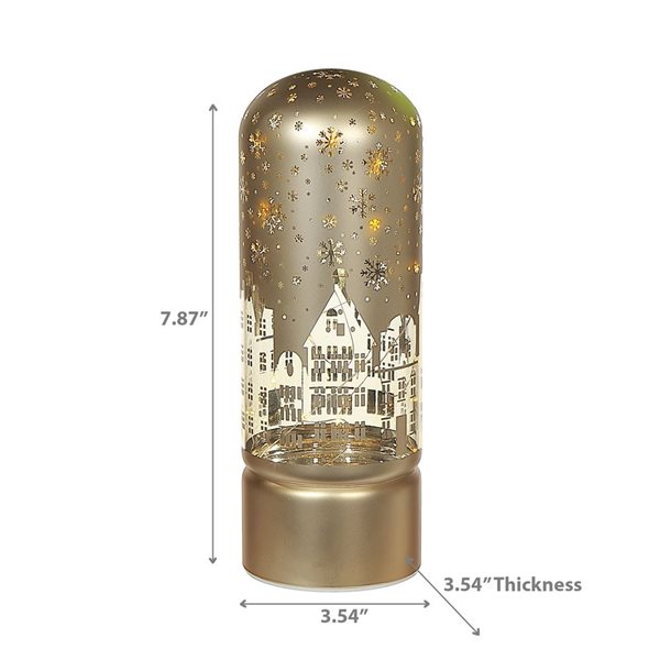 iH casadécor Led Cylinder Glass Dome 9.84" Houses Large