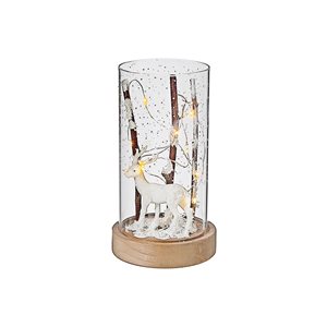 iH casadécor Led Cylinder Glass Stand Reindeer Branch