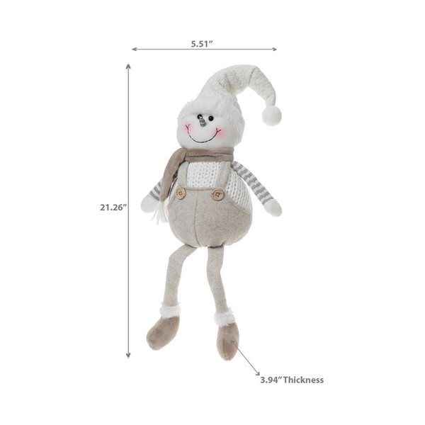 iH casadécor Snowman Plush Shelf Dangler