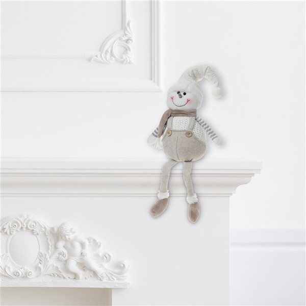 Suspension d'étagère en peluche bonhomme de neige iH casadécor