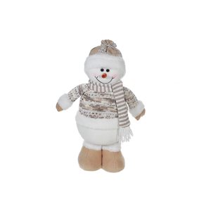 Bonhomme de neige en peluche sur pied iH casadécor 15 po