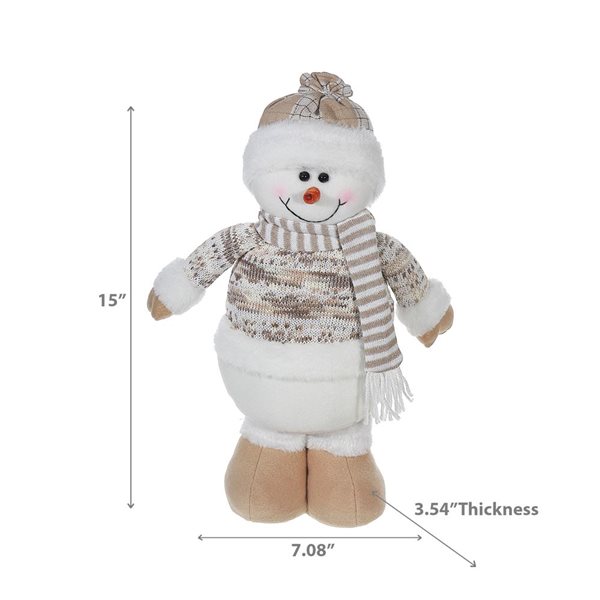 iH casadécor Snowman Plush Stander 15"